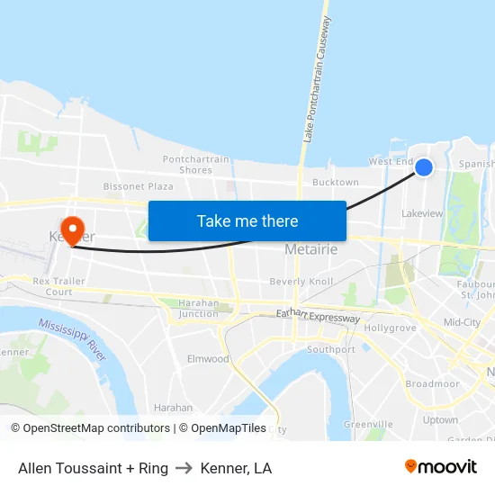 Allen Toussaint + Ring to Kenner, LA map