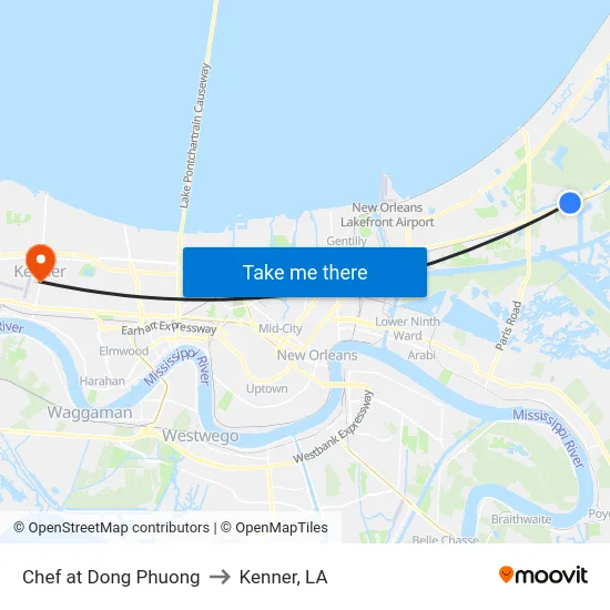 Chef at Dong Phuong to Kenner, LA map