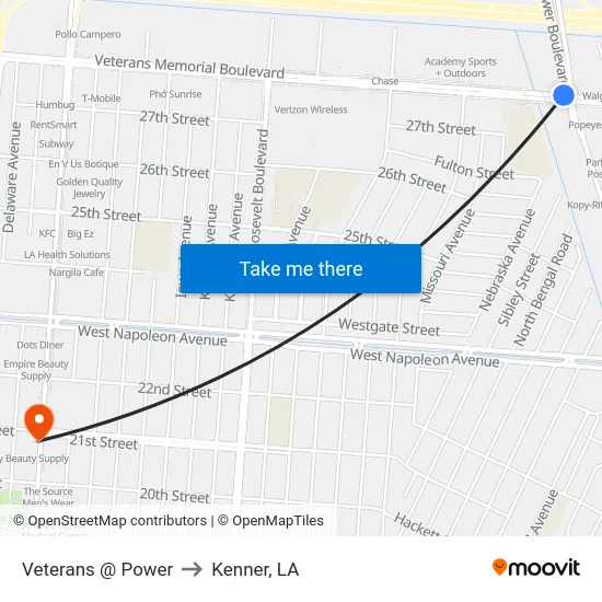 Veterans @ Power to Kenner, LA map