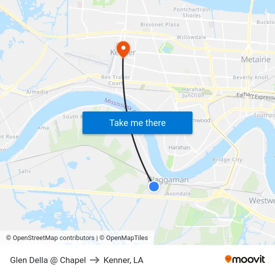 Glen Della @ Chapel to Kenner, LA map