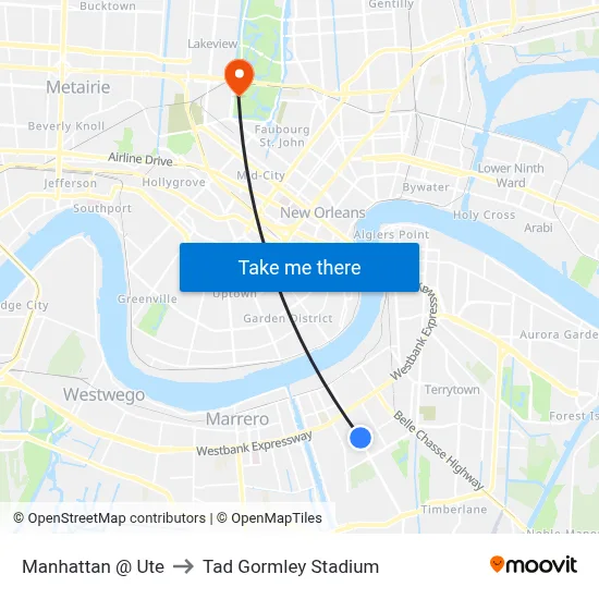 Manhattan @ Ute to Tad Gormley Stadium map