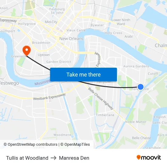 Tullis at Woodland to Manresa Den map
