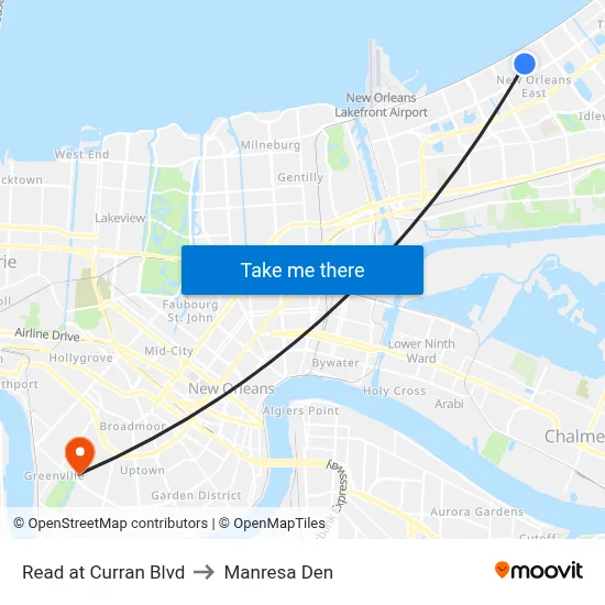 Read at Curran Blvd to Manresa Den map