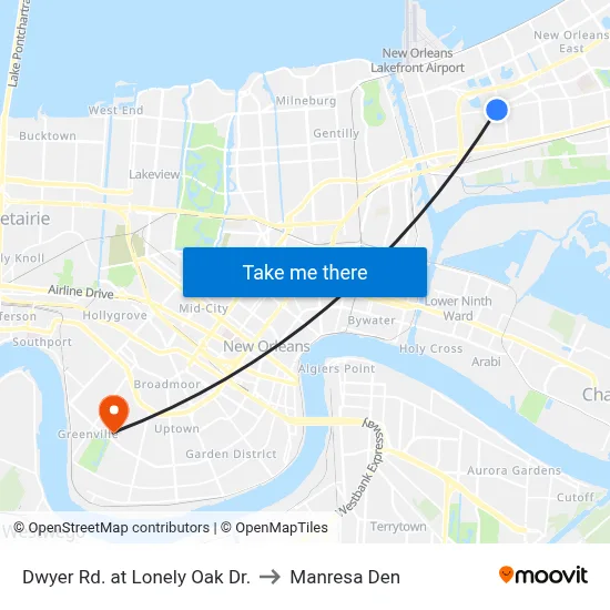 Dwyer Rd. at Lonely Oak Dr. to Manresa Den map