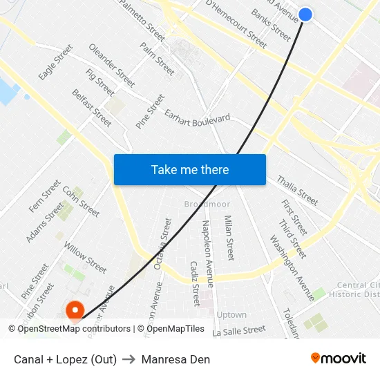 Canal + Lopez (Out) to Manresa Den map