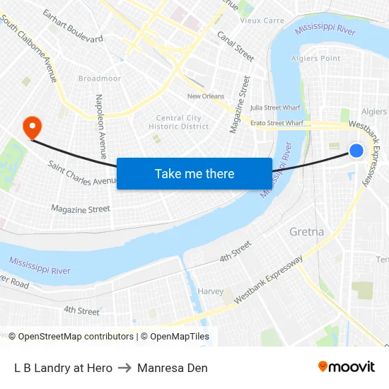 L B Landry at Hero to Manresa Den map
