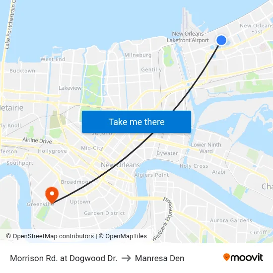 Morrison Rd. at Dogwood Dr. to Manresa Den map