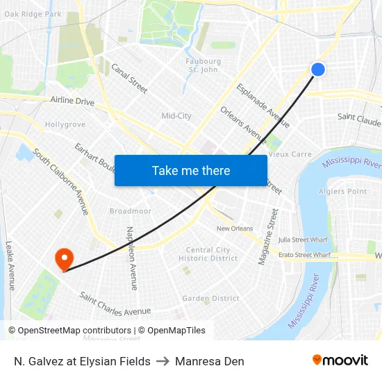 N. Galvez at Elysian Fields to Manresa Den map