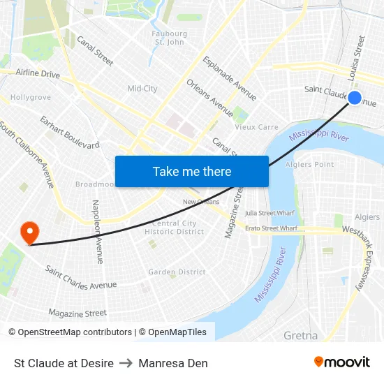 St Claude at Desire to Manresa Den map