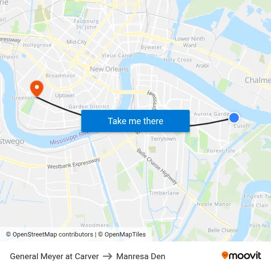 General Meyer at Carver to Manresa Den map