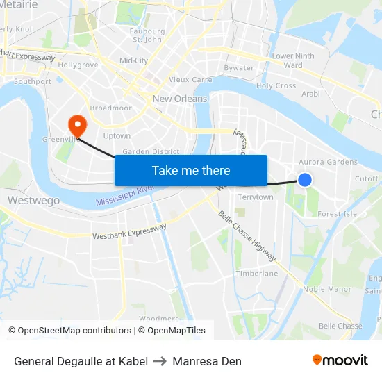 General Degaulle at Kabel to Manresa Den map