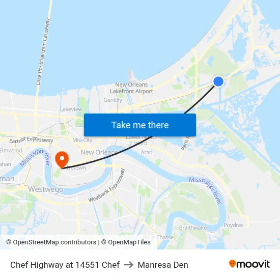 Chef Highway at 14551 Chef to Manresa Den map