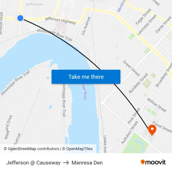 Jefferson @ Causeway to Manresa Den map