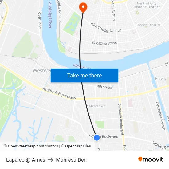 Lapalco @ Ames to Manresa Den map