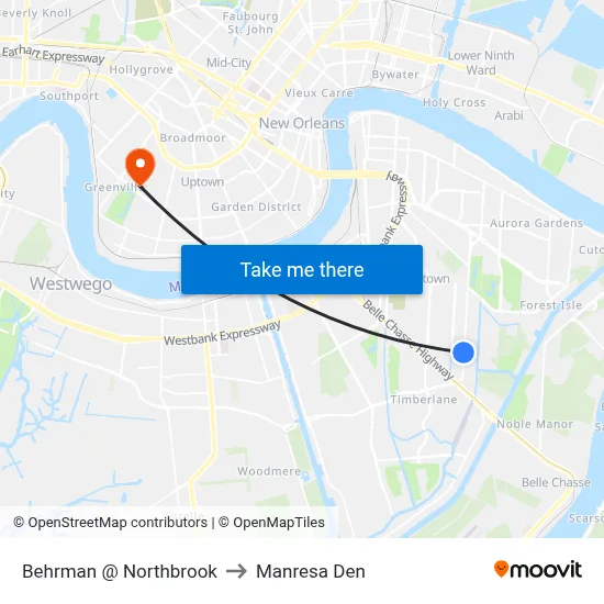 Behrman @ Northbrook to Manresa Den map
