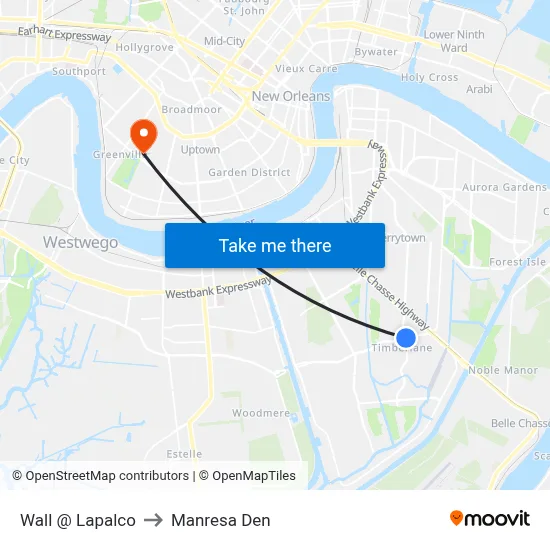 Wall @ Lapalco to Manresa Den map