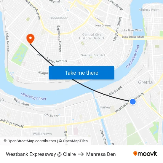 Westbank Expressway @ Claire to Manresa Den map