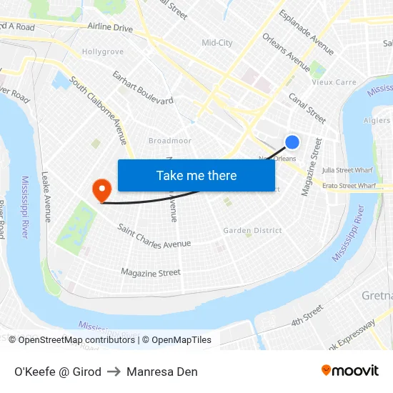 O'Keefe @ Girod to Manresa Den map