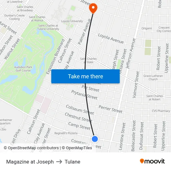 Magazine at Joseph to Tulane map