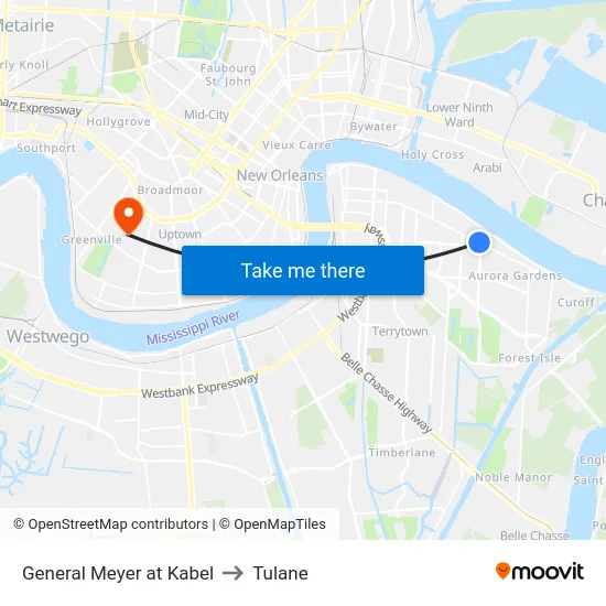 General Meyer at Kabel to Tulane map