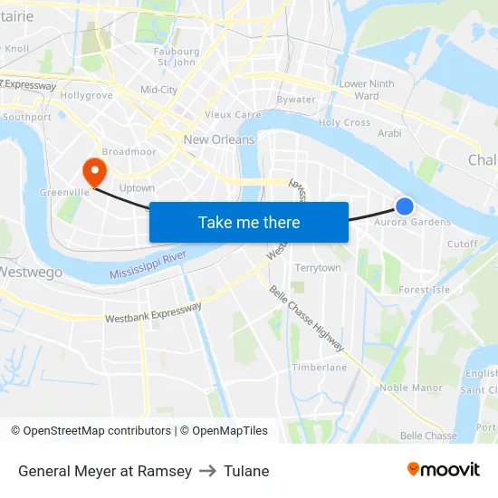 General Meyer at Ramsey to Tulane map