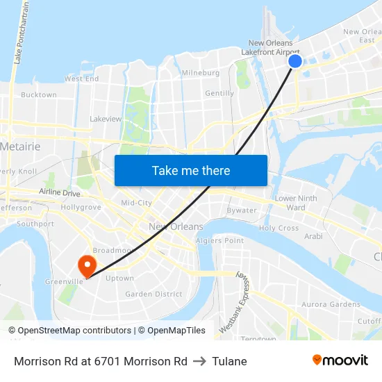 Morrison Rd at 6701 Morrison Rd to Tulane map