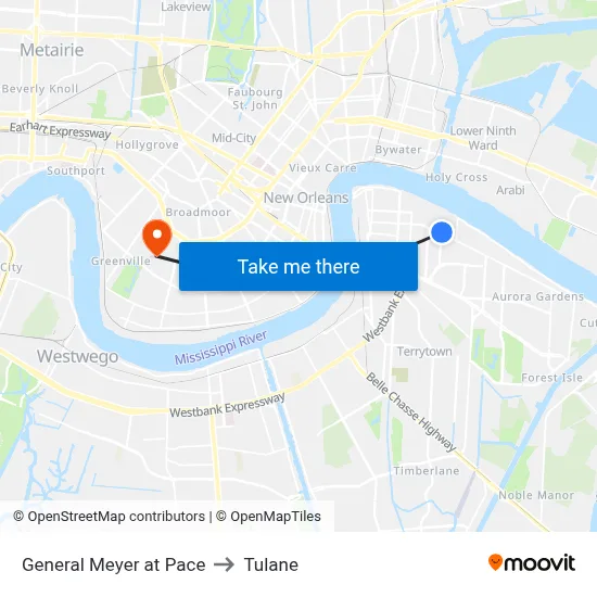 General Meyer at Pace to Tulane map