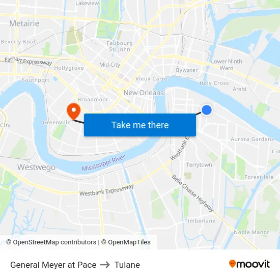 General Meyer at Pace to Tulane map