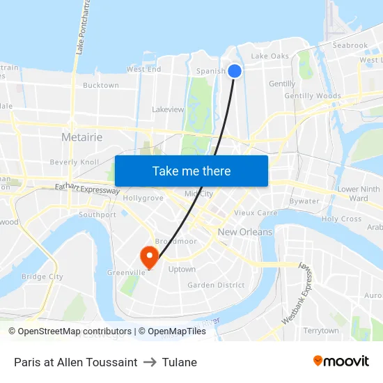 Paris at Allen Toussaint to Tulane map