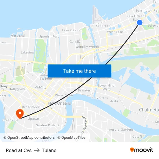 Read at Cvs to Tulane map