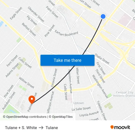 Tulane + S. White to Tulane map