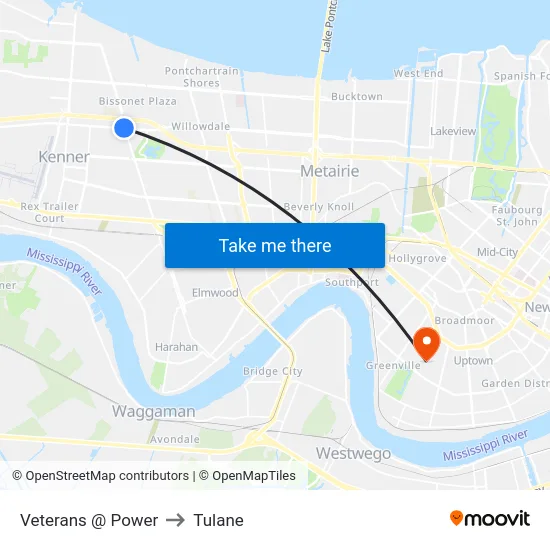 Veterans @ Power to Tulane map