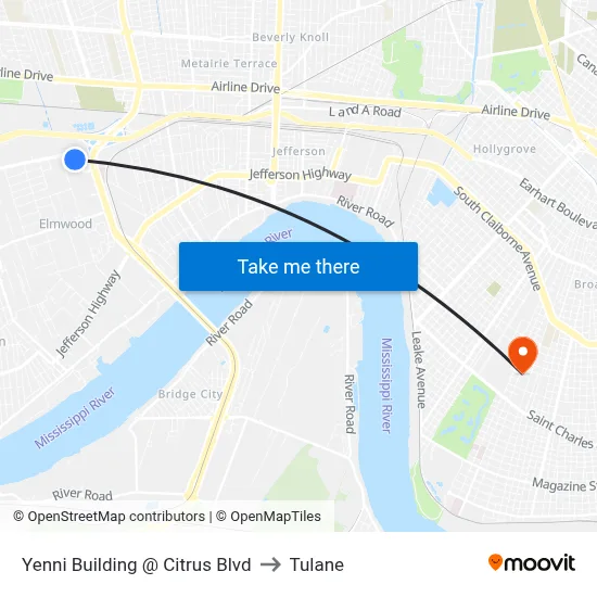 Yenni Building @ Citrus Blvd to Tulane map