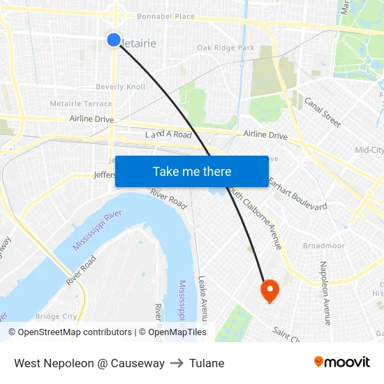 West Nepoleon @ Causeway to Tulane map