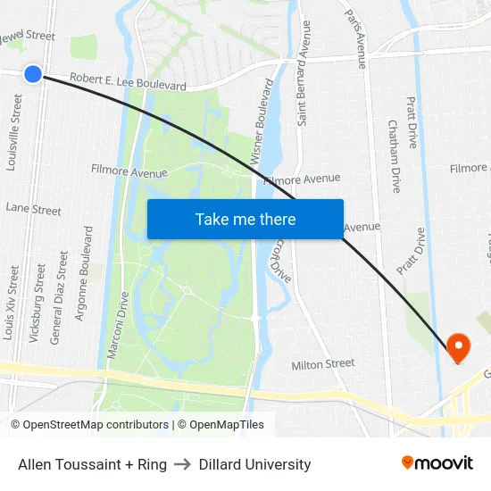 Allen Toussaint + Ring to Dillard University map