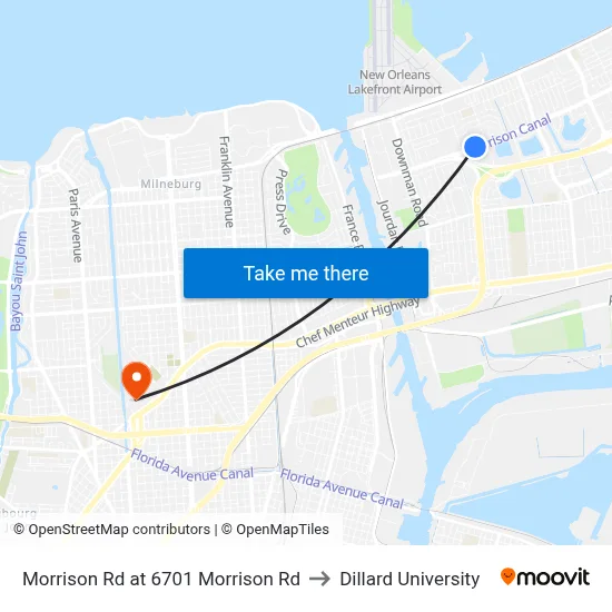 Morrison Rd at 6701 Morrison Rd to Dillard University map
