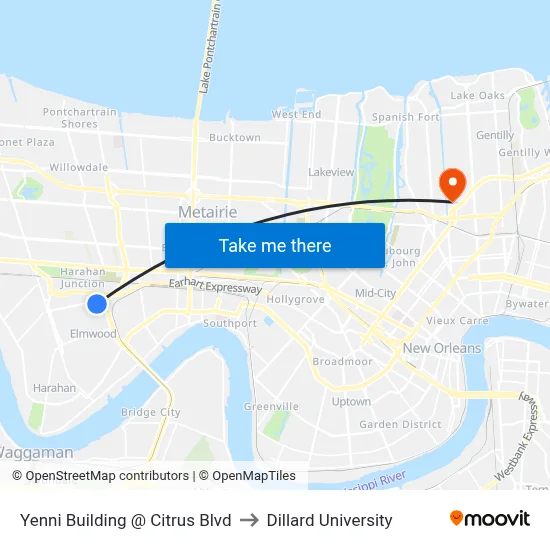 Yenni Building @ Citrus Blvd to Dillard University map