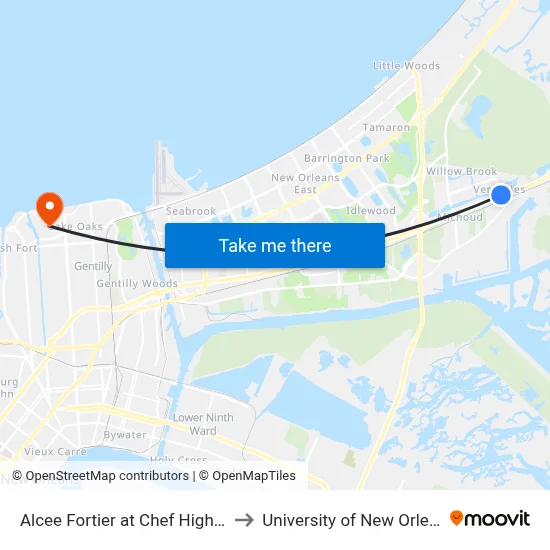 Alcee Fortier at Chef Highway to University of New Orleans map
