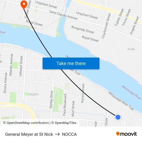 General Meyer at St Nick to NOCCA map