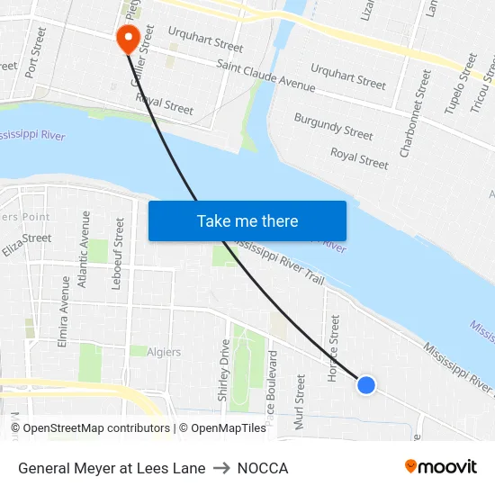 General Meyer at Lees Lane to NOCCA map