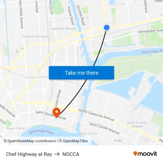 Chef Highway at Ray to NOCCA map