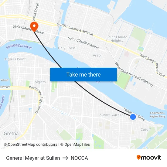 General Meyer at Sullen to NOCCA map