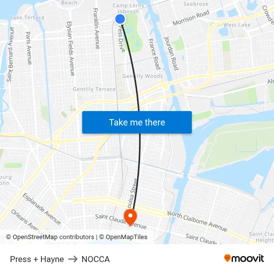Press + Hayne to NOCCA map