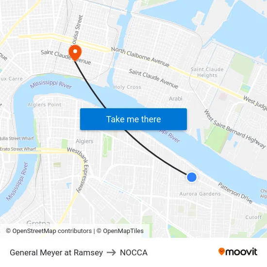 General Meyer at Ramsey to NOCCA map