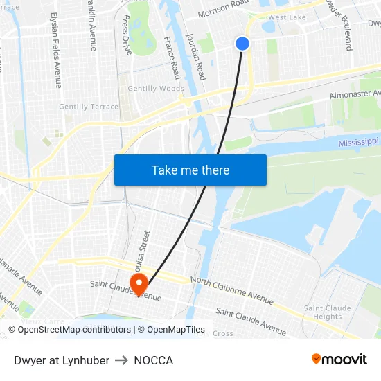 Dwyer at Lynhuber to NOCCA map