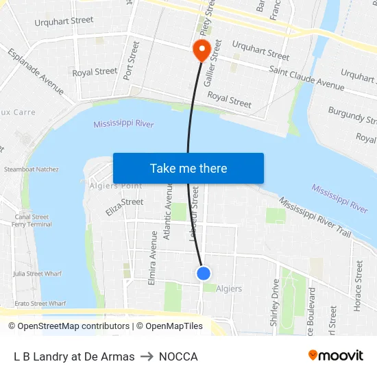 L B Landry at De Armas to NOCCA map