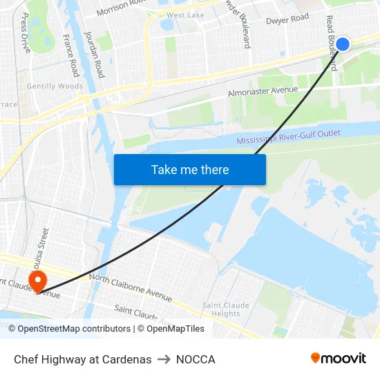 Chef Highway at Cardenas to NOCCA map