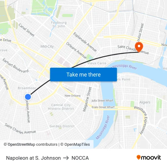 Napoleon at S. Johnson to NOCCA map