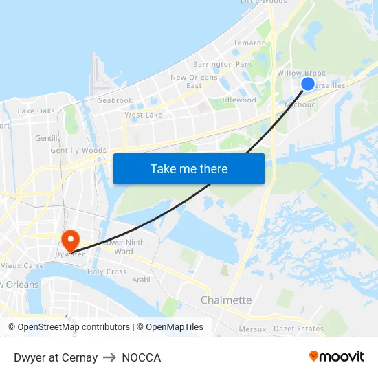 Dwyer at Cernay to NOCCA map