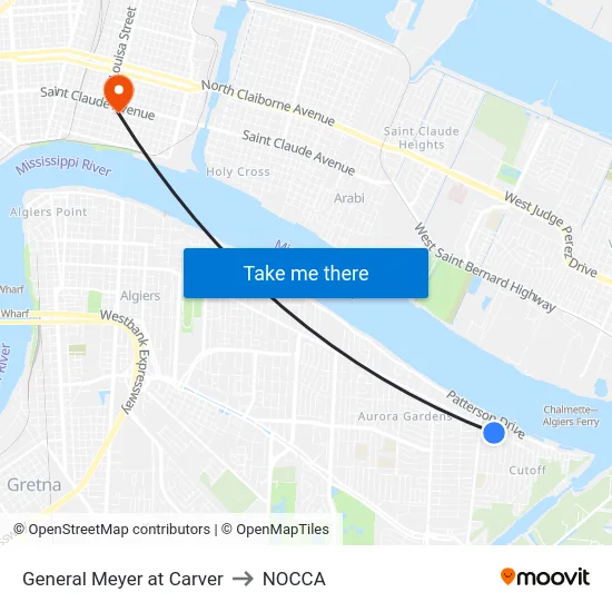 General Meyer at Carver to NOCCA map